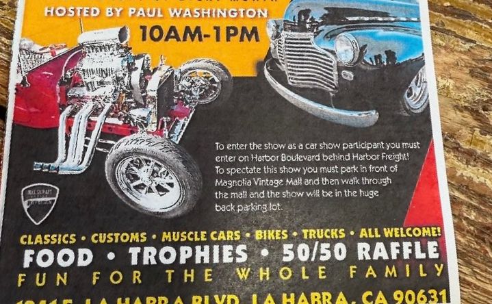 Magnolia Sunday Funday Car Show partial flyer 2025